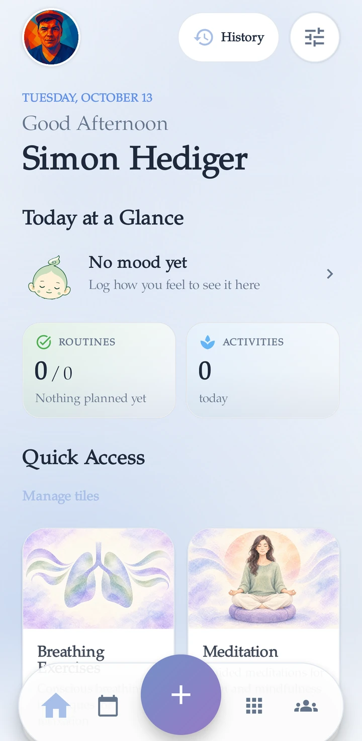 Complete Nafuu dashboard with Quick Access and bottom navigation